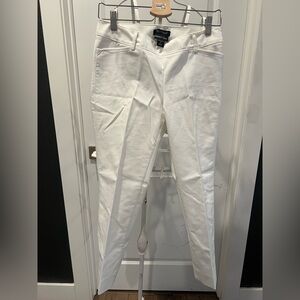 White House Black Market Women's 4R Crisp White Ankle Pants